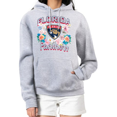 Florida Panthers G-III 4Her by Carl Banks Women's Flower Logo Pullover Hoodie - Heather Gray | NHL sale