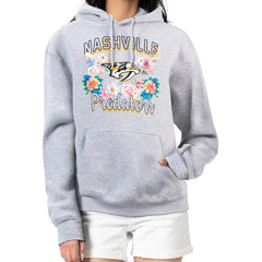 Nashville Predators G-III 4Her by Carl Banks Women's Flower Logo Pullover Hoodie - Heather Gray | NHL discount