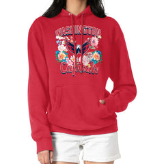 Washington Capitals G-III 4Her by Carl Banks Women's Flower Logo Pullover Hoodie - Red | NHL on sale