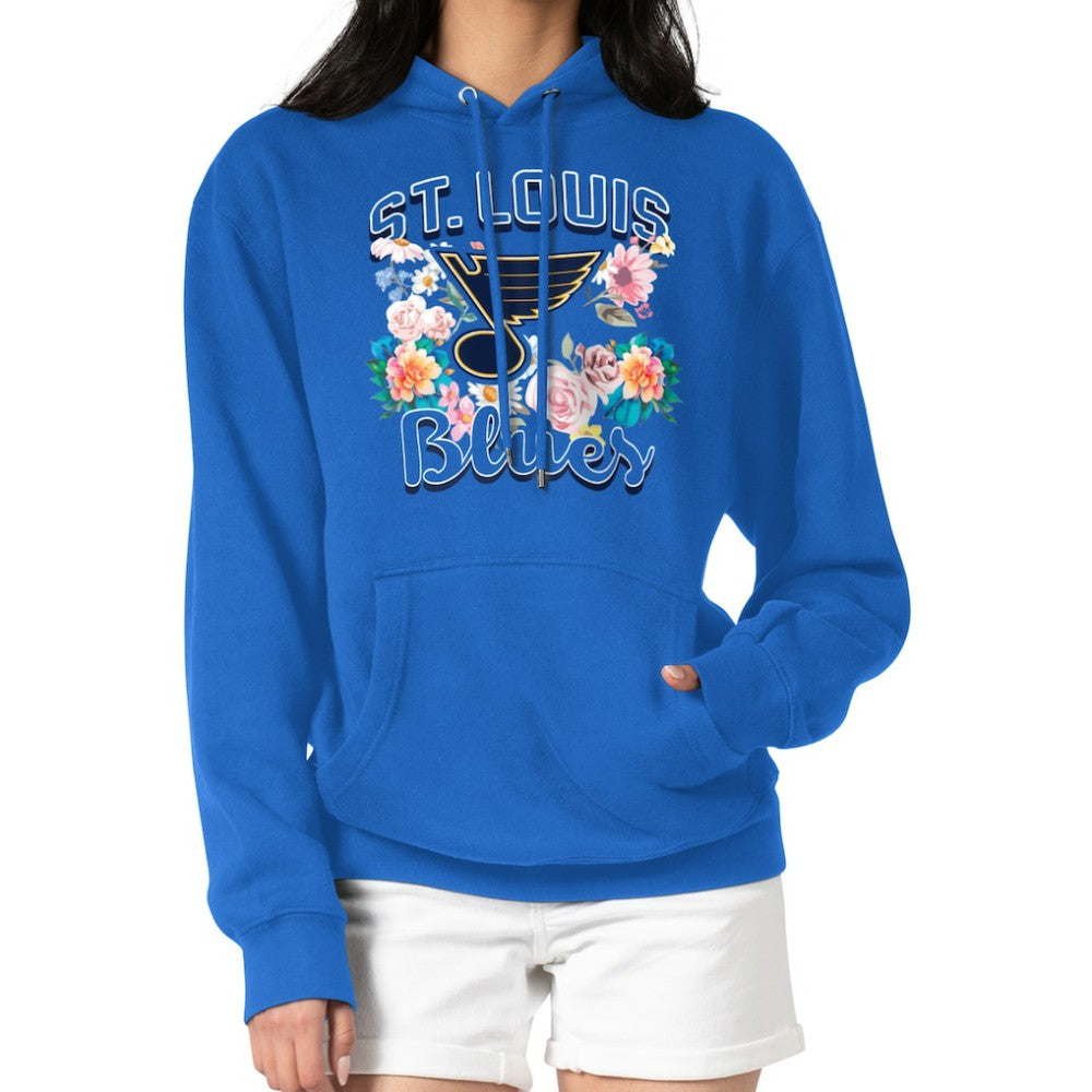 St. Louis Blues G-III 4Her by Carl Banks Women's Flower Logo Pullover Hoodie - Blue | NHL online
