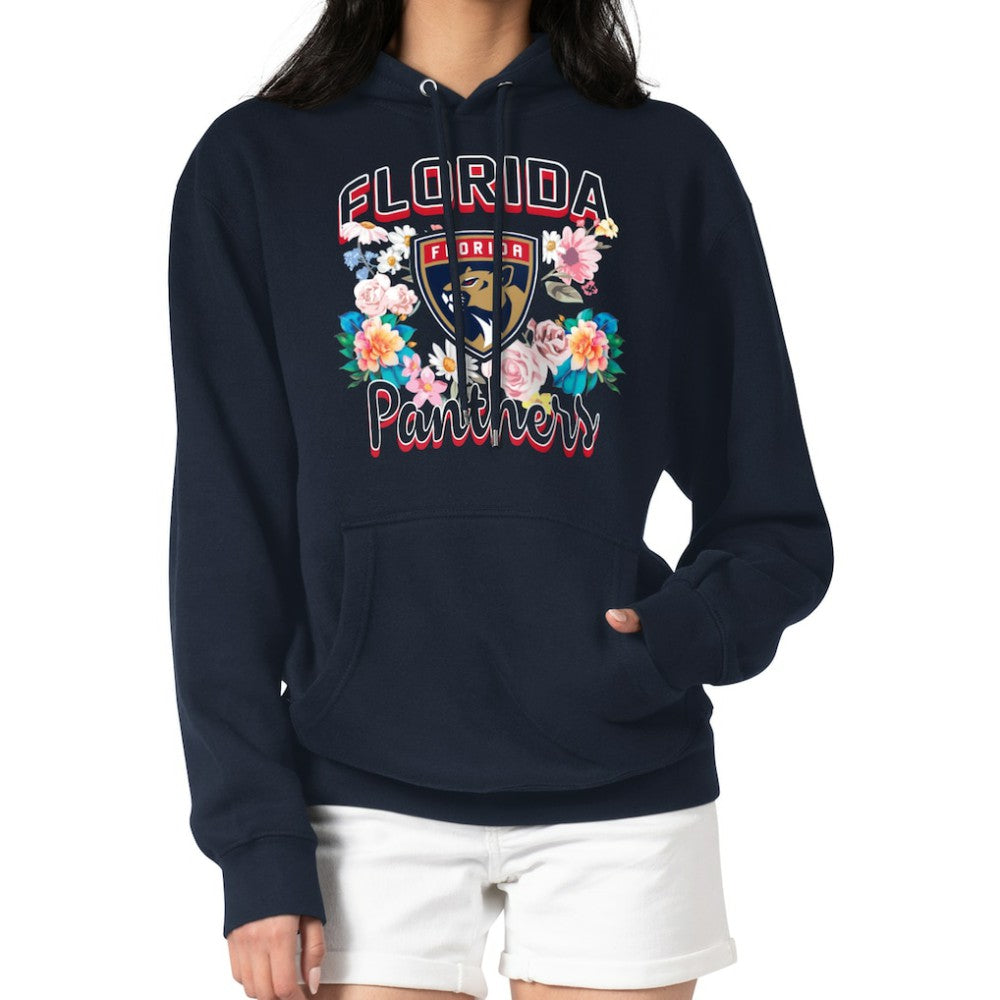 Florida Panthers G-III 4Her by Carl Banks Women's Flower Logo Pullover Hoodie - Navy | NHL Lifestyle