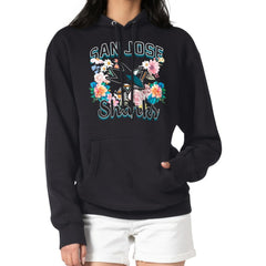 San Jose Sharks G-III 4Her by Carl Banks Women's Flower Logo Pullover Hoodie - Black | NHL online