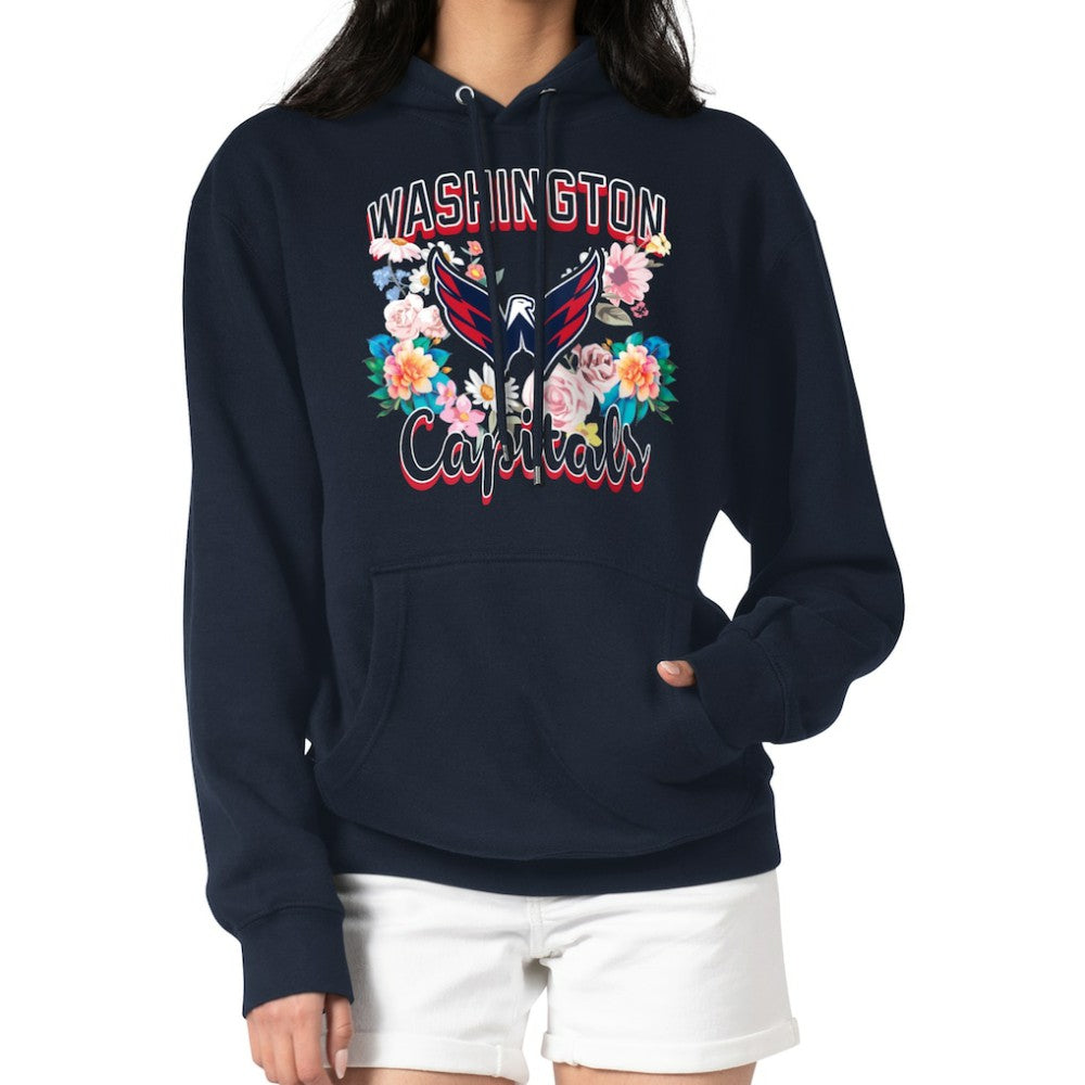 Washington Capitals G-III 4Her by Carl Banks Women's Flower Logo Pullover Hoodie - Navy | NHL discount