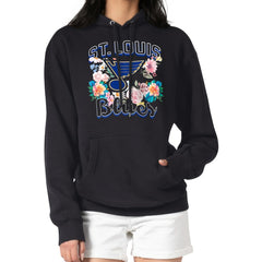 St. Louis Blues G-III 4Her by Carl Banks Women's Flower Logo Pullover Hoodie - Black | NHL Lifestyle