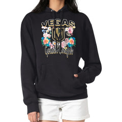 Vegas Golden Knights G-III 4Her by Carl Banks Women's Flower Logo Pullover Hoodie - Black | NHL Lifestyle