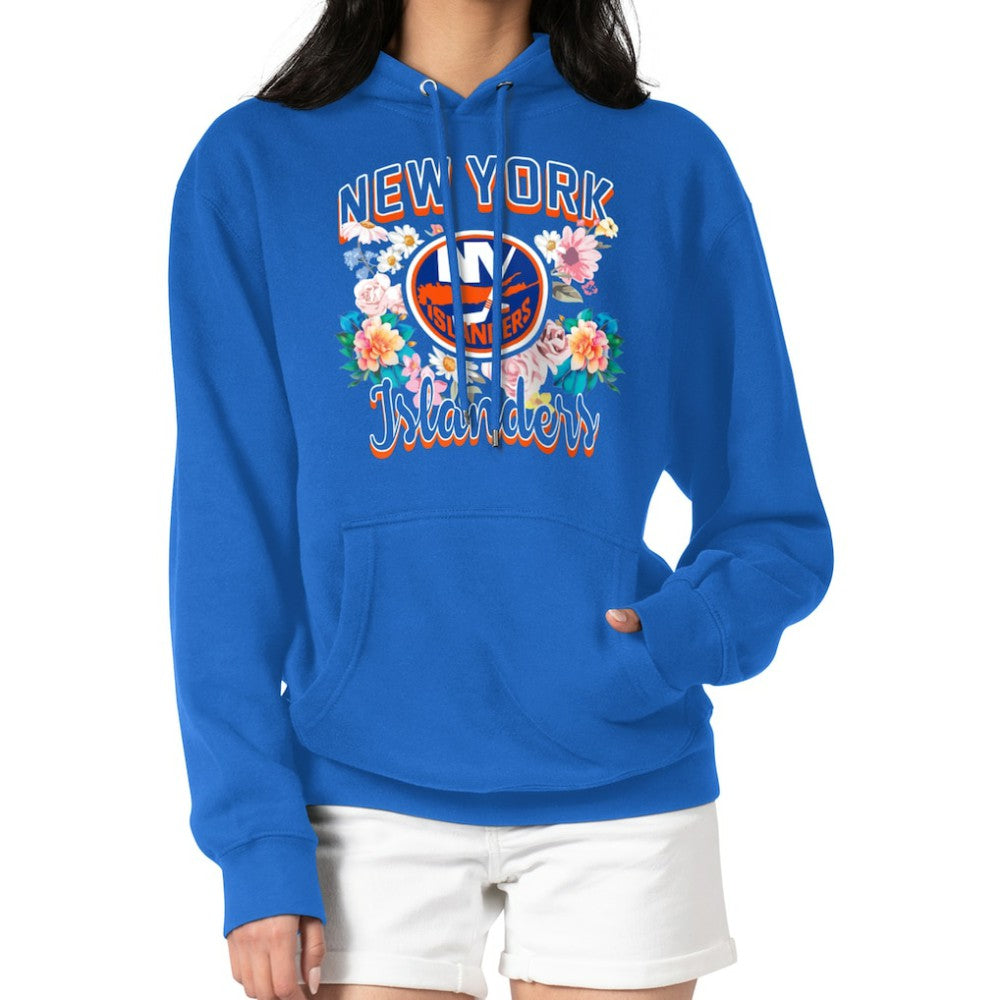 New York Islanders G-III 4Her by Carl Banks Women's Flower Logo Pullover Hoodie - Royal | NHL online