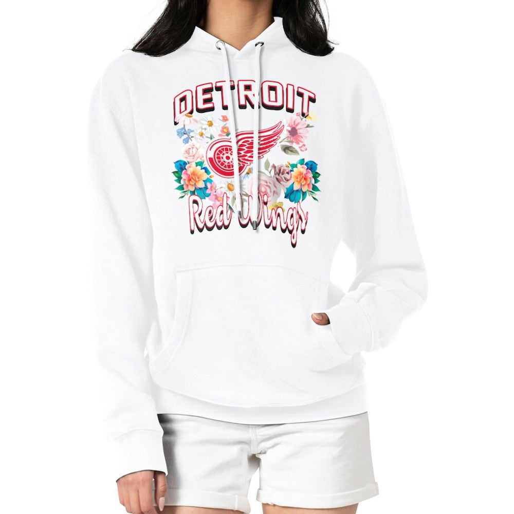 Detroit Red Wings G-III 4Her by Carl Banks Women's Flower Logo Pullover Hoodie - White | NHL online