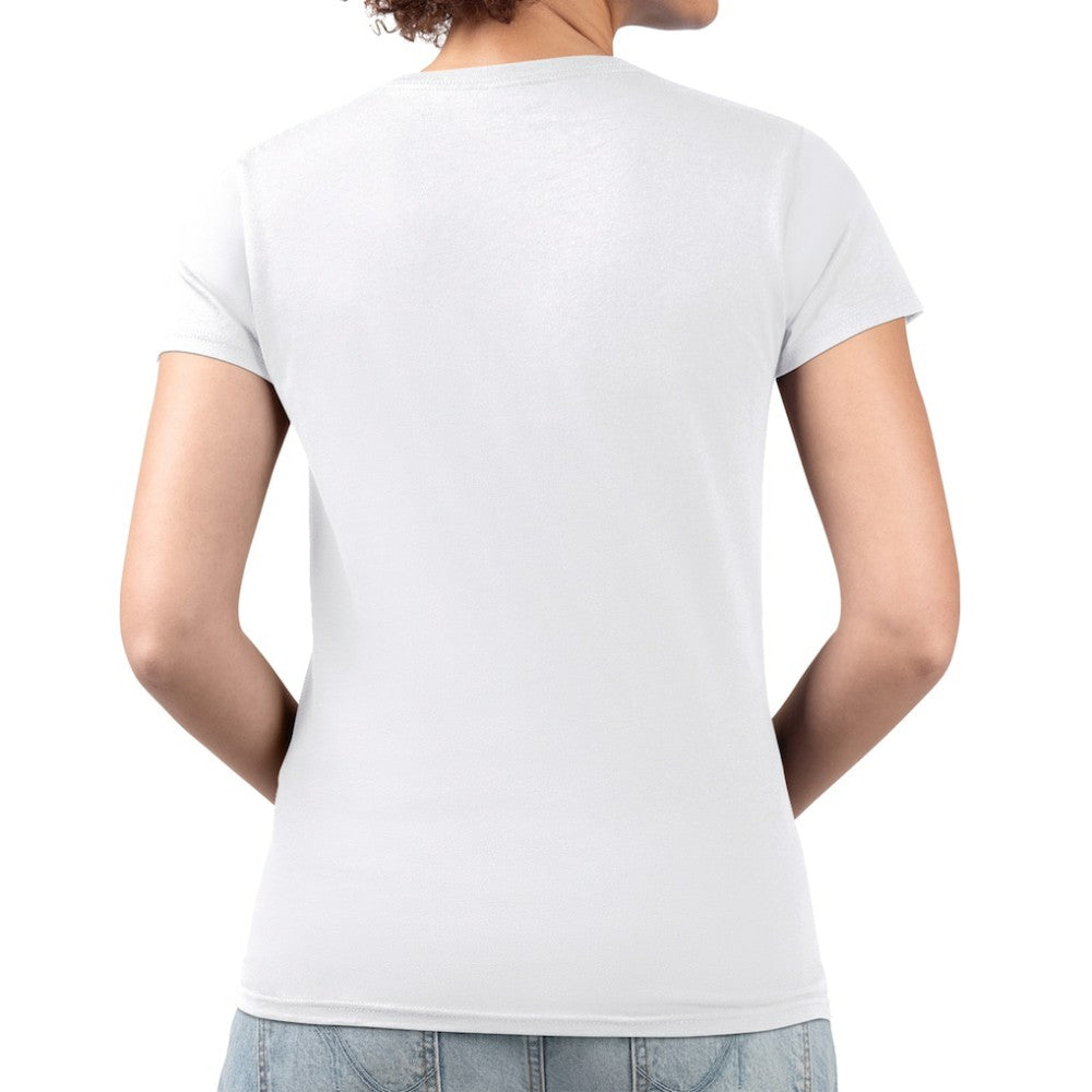 Edmonton Oilers G-III 4Her by Carl Banks Women's Super-Slim Fit Lightweight Flower Logo V-Neck T-Shirt - White | NHL Clearance