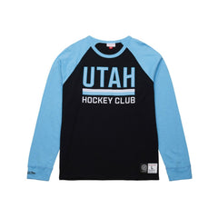 Utah Hockey Club Mitchell & Ness Legendary Slub Long Sleeve Raglan T-Shirt - Black/Light Blue | NHL online