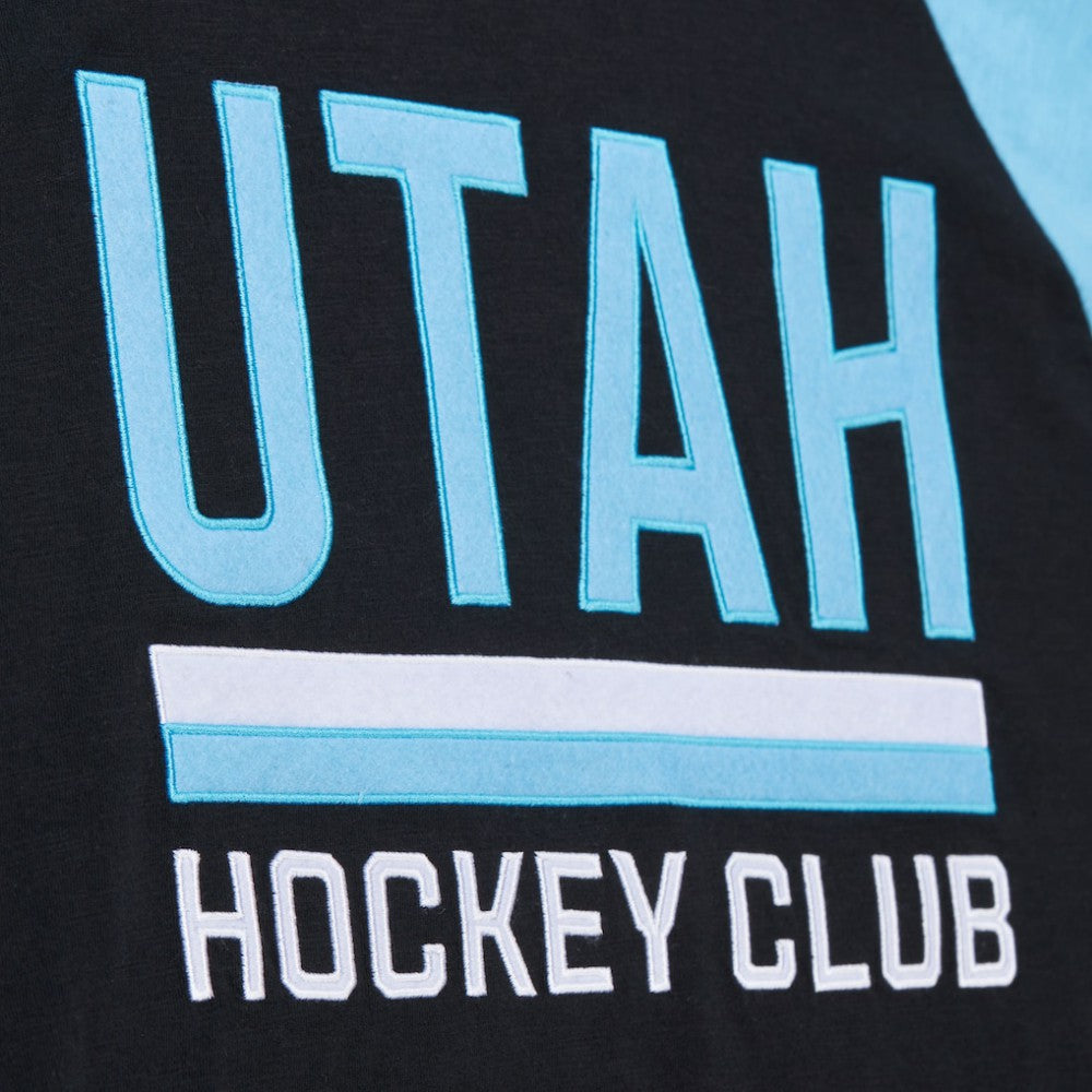 Utah Hockey Club Mitchell & Ness Legendary Slub Long Sleeve Raglan T-Shirt - Black/Light Blue | NHL online