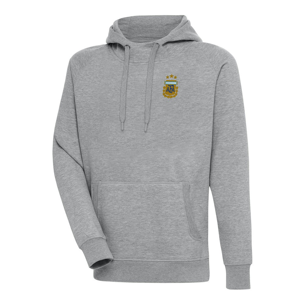 Argentina National Team Antigua Victory Pullover Hoodie Heather Gray