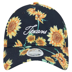 Houston Texans New Era Women's Adventure Sunflower 9TWENTY Adjustable Hat - Navy - NFL