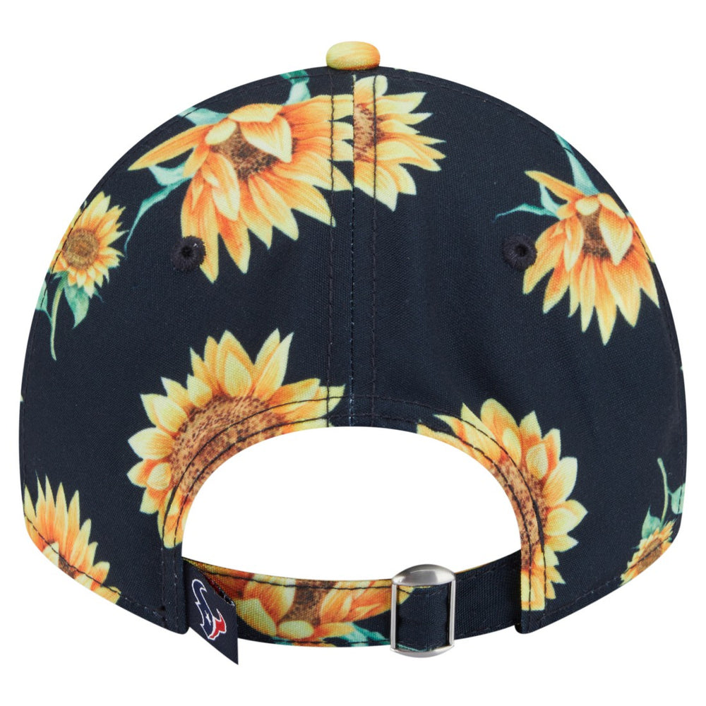 Houston Texans New Era Women's Adventure Sunflower 9TWENTY Adjustable Hat - Navy - NFL