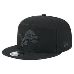 Detroit Lions New Era Adventure Canvas Split Panel 9FIFTY Snapback Hat - Black - NFL