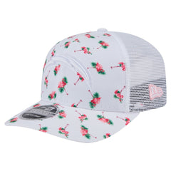 Los Angeles Chargers New Era Adventure Flamingo Pattern 9SEVENTY Stretch-Snap Hat - White - NFL
