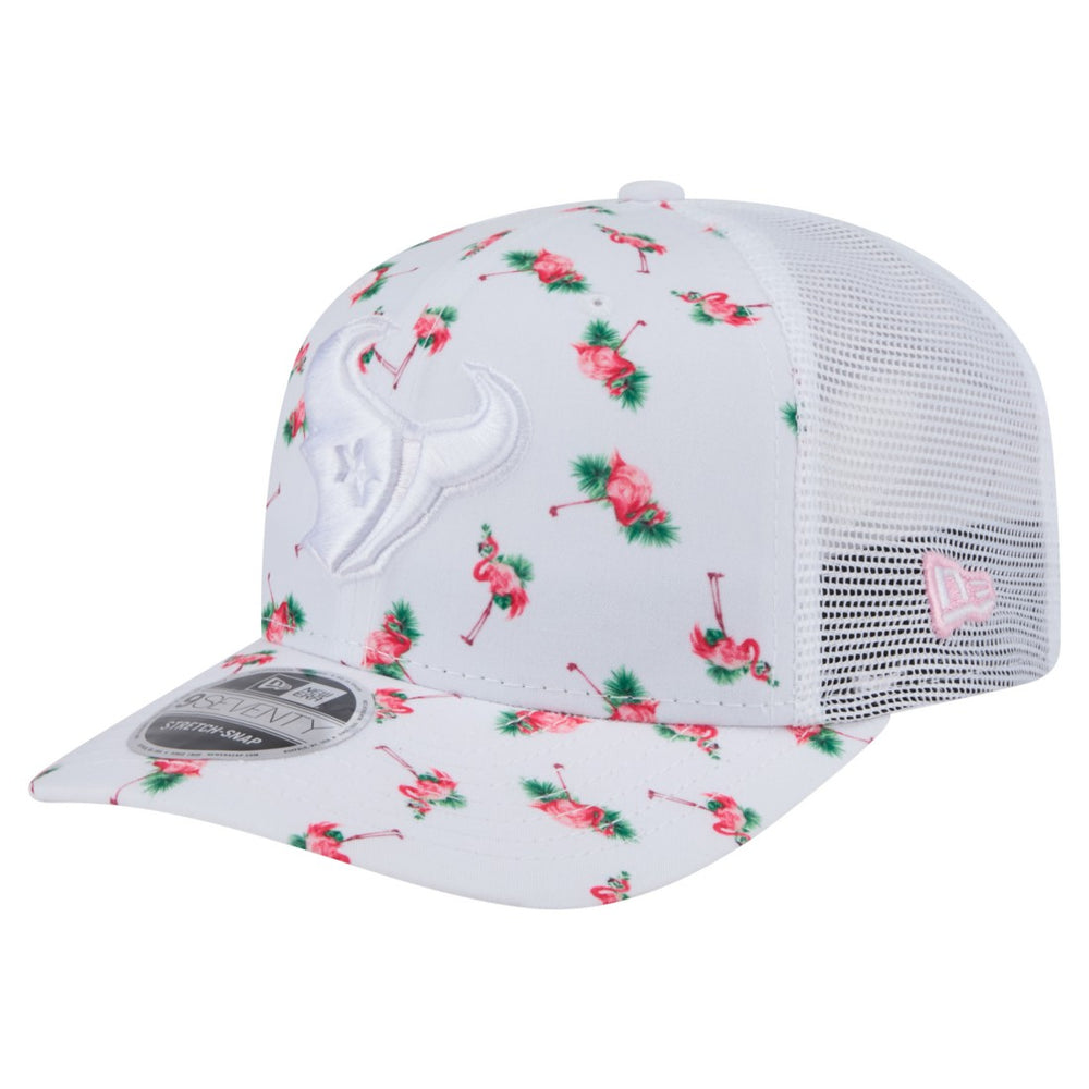 Houston Texans New Era Adventure Flamingo Pattern 9SEVENTY Stretch-Snap Hat - White - NFL