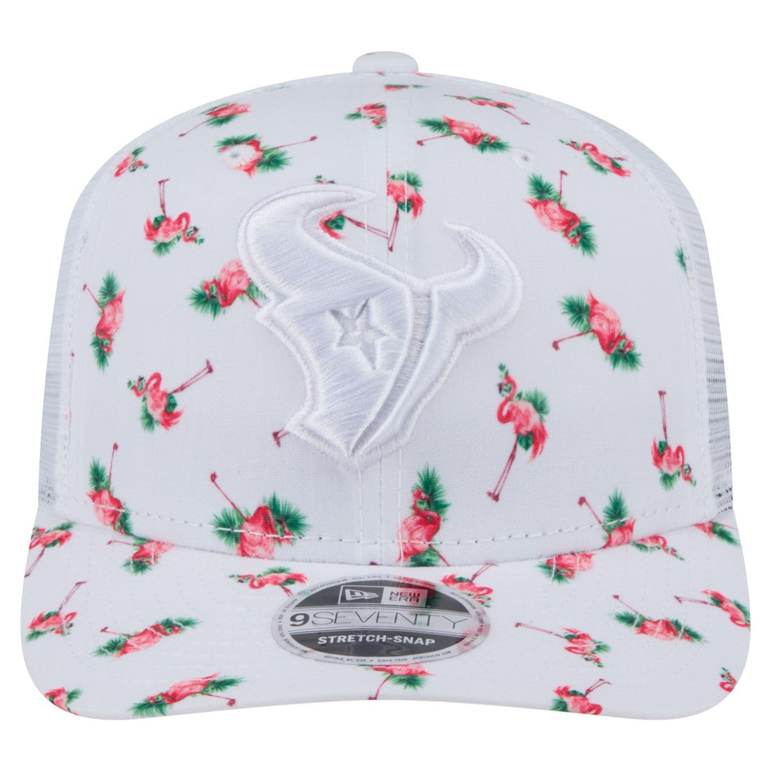 Houston Texans New Era Adventure Flamingo Pattern 9SEVENTY Stretch-Snap Hat - White - NFL
