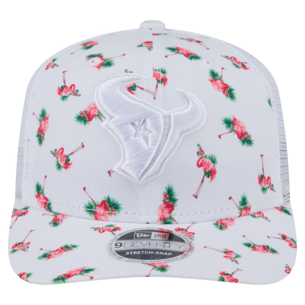 Houston Texans New Era Adventure Flamingo Pattern 9SEVENTY Stretch-Snap Hat - White - NFL