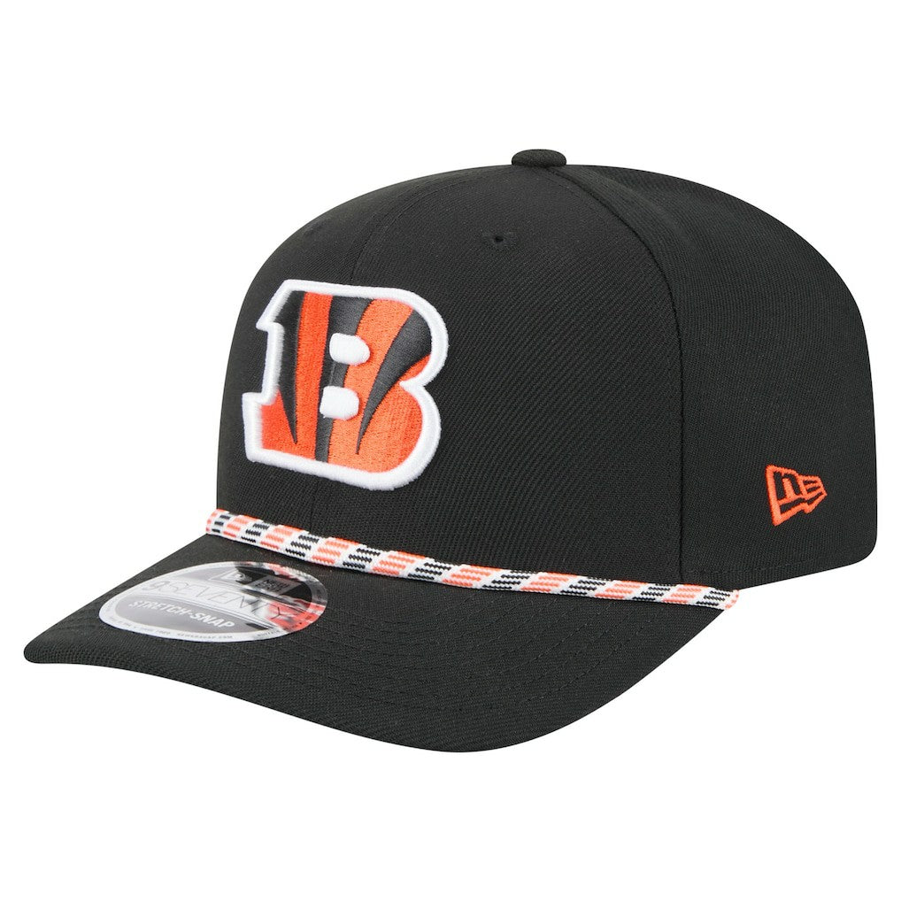 Cincinnati Bengals New Era Gameday Multi Rope 9SEVENTY Stretch-Snap Hat - Black - NFL