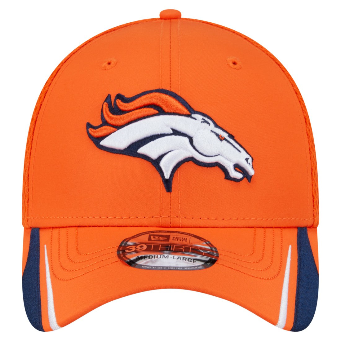 Denver Broncos New Era Game Day Linear 39THIRTY Flex Hat - Orange - NFL