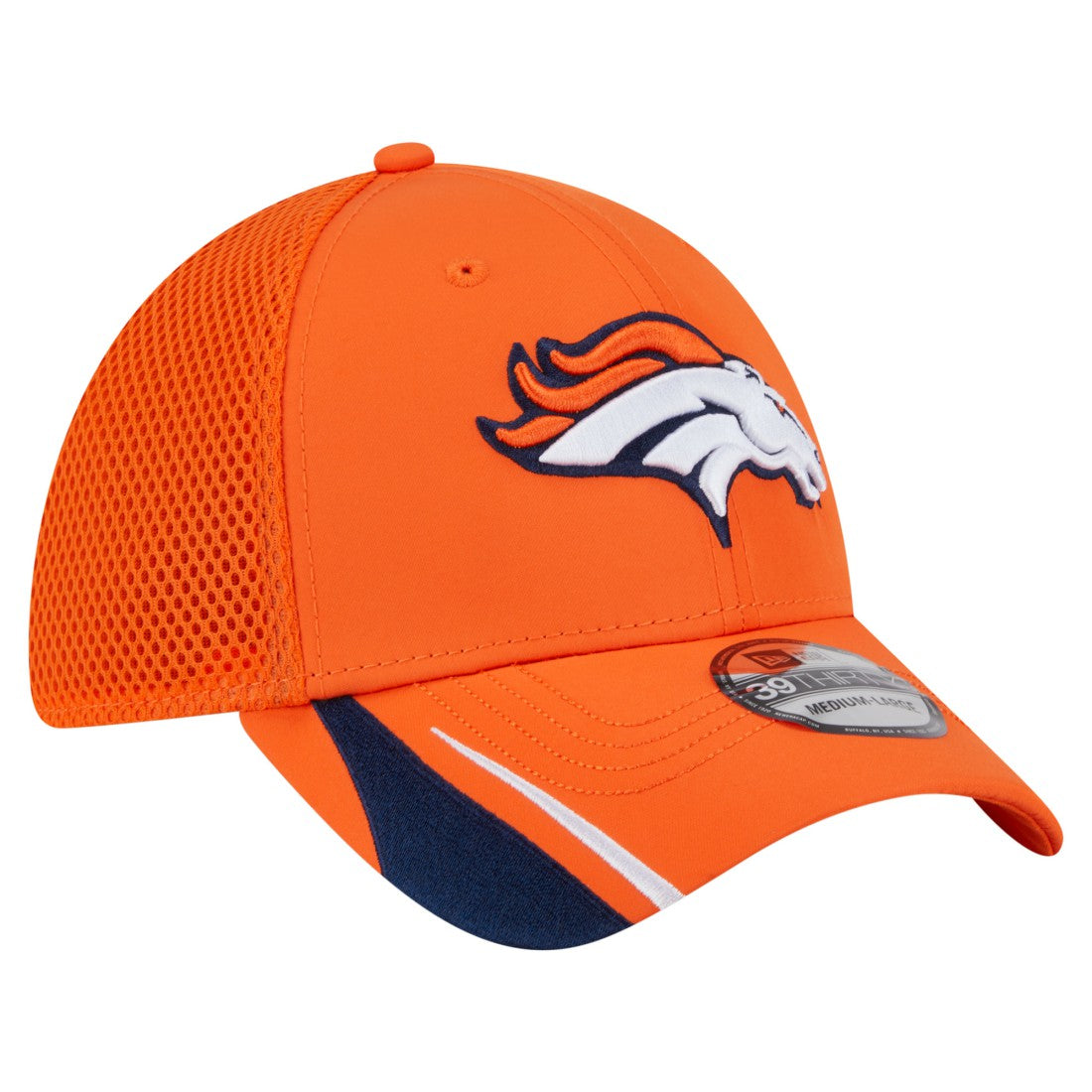 Denver Broncos New Era Game Day Linear 39THIRTY Flex Hat - Orange - NFL