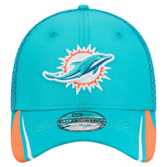 Miami Dolphins New Era Game Day Linear 39THIRTY Flex Hat - Aqua - NFL