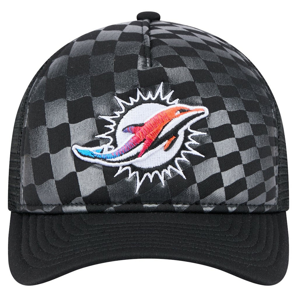 Miami Dolphins New Era Gradient 9FORTY Adjustable Hat - Black - NFL