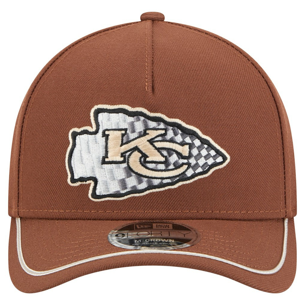 Kansas City Chiefs New Era Motorsport 9FORTY Adjustable Hat - Brown - NFL