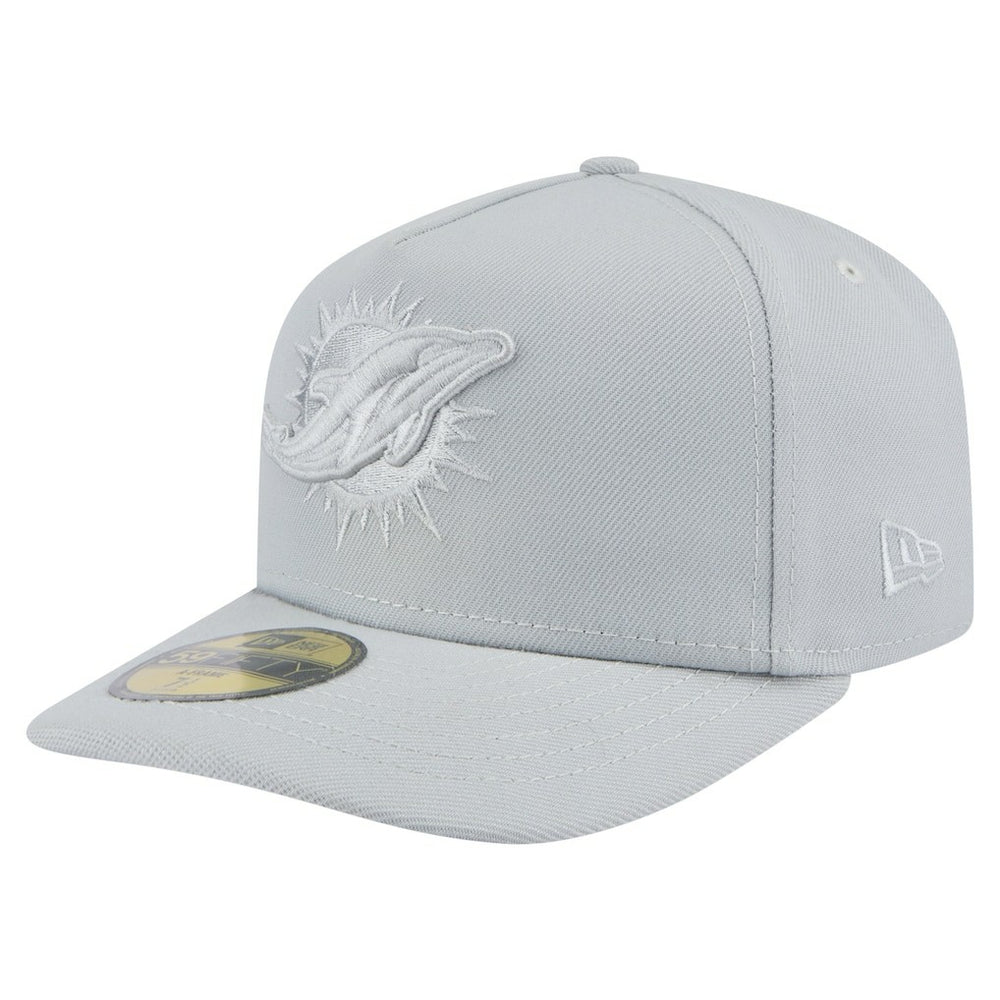 Miami Dolphins New Era Color Pack A-Frame 59FIFTY Fitted Hat - Gray - NFL