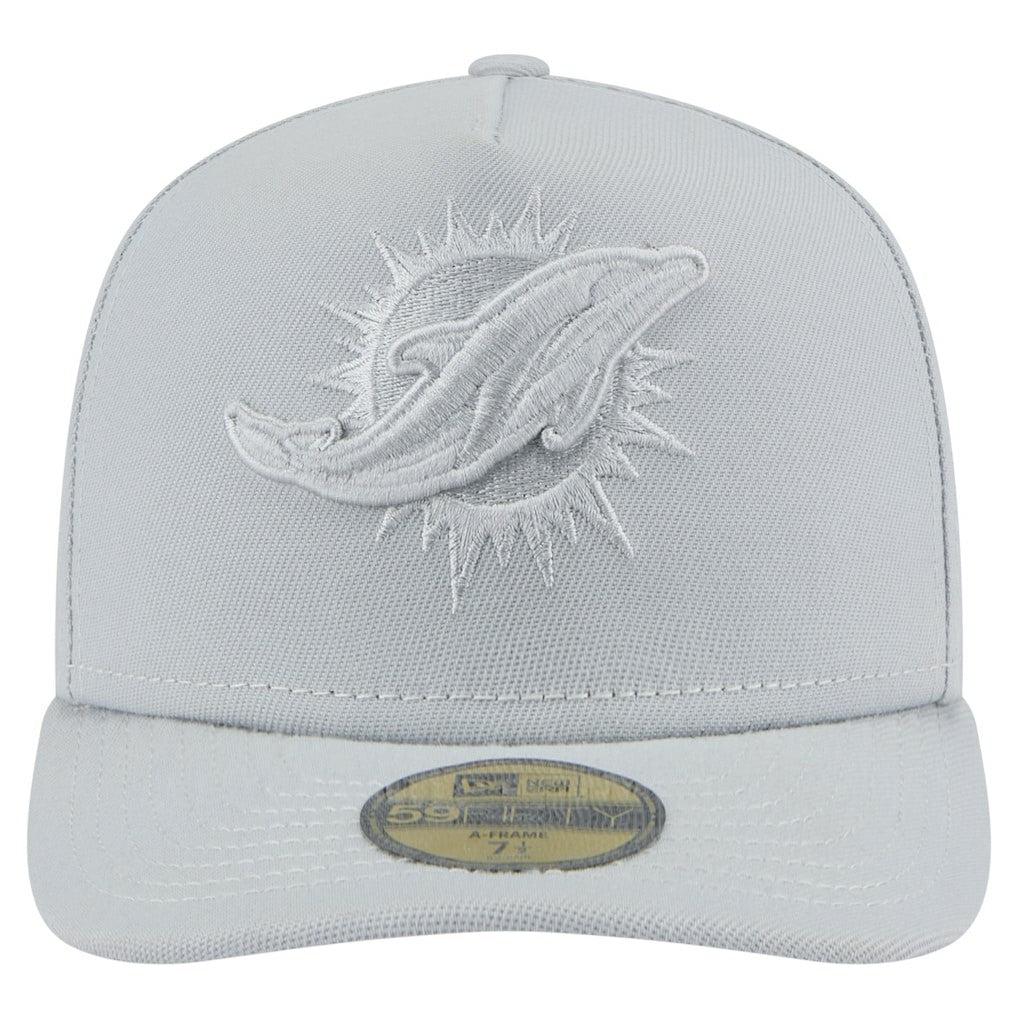 Miami Dolphins New Era Color Pack A-Frame 59FIFTY Fitted Hat - Gray - NFL