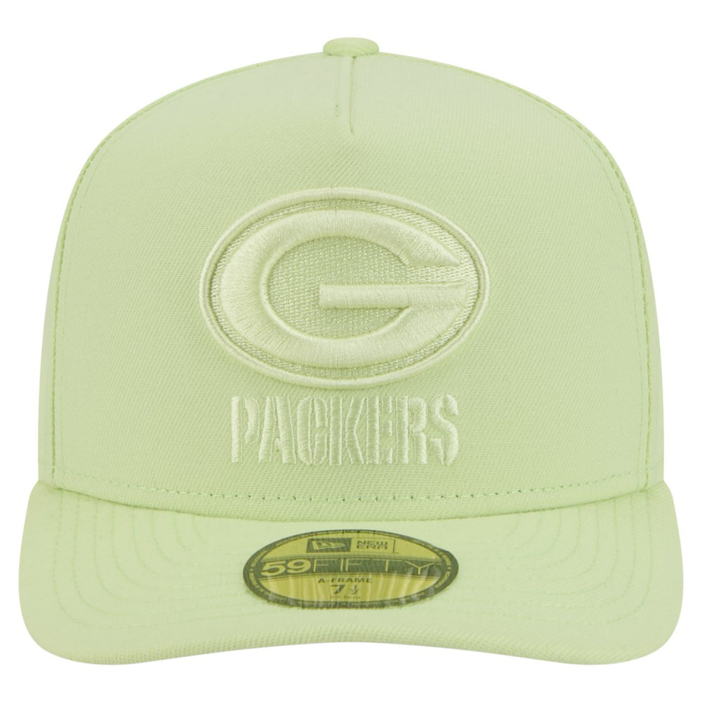 Green Bay Packers New Era Color Pack A-Frame 59FIFTY Fitted Hat - Light Green - NFL
