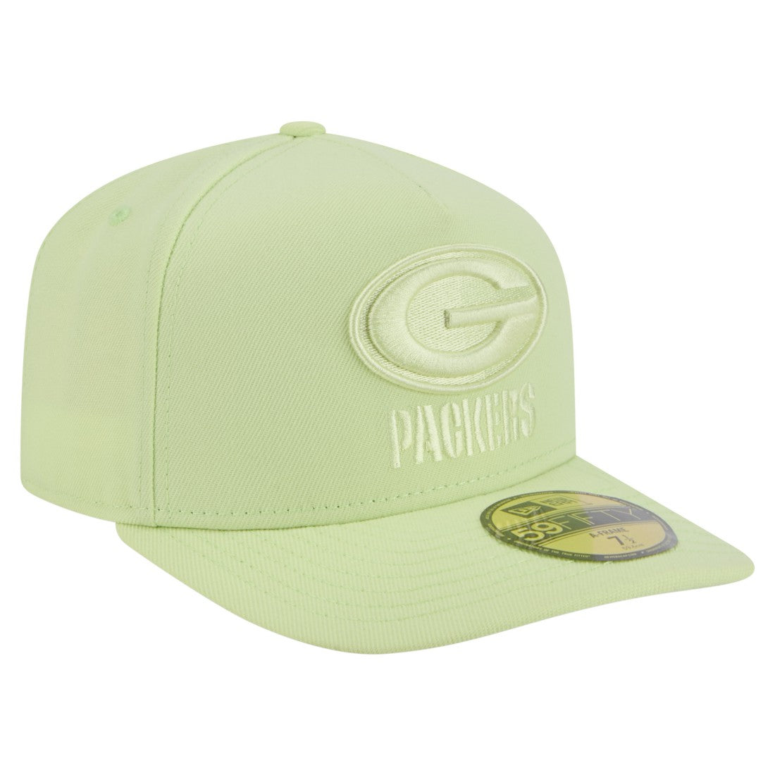 Green Bay Packers New Era Color Pack A-Frame 59FIFTY Fitted Hat - Light Green - NFL