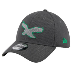 Philadelphia Eagles New Era Throwback Logo Main 39THIRTY Flex Hat - Graphite - NFL