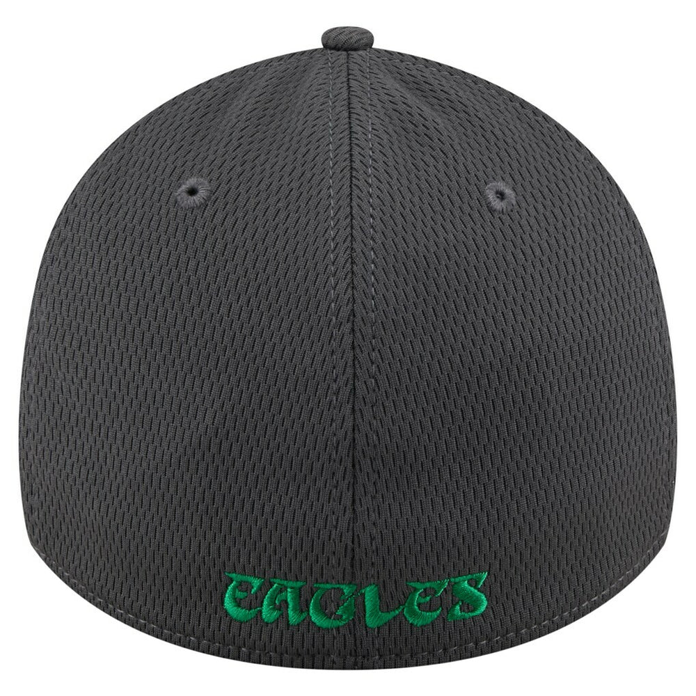 Philadelphia Eagles New Era Throwback Logo Main 39THIRTY Flex Hat - Graphite - NFL