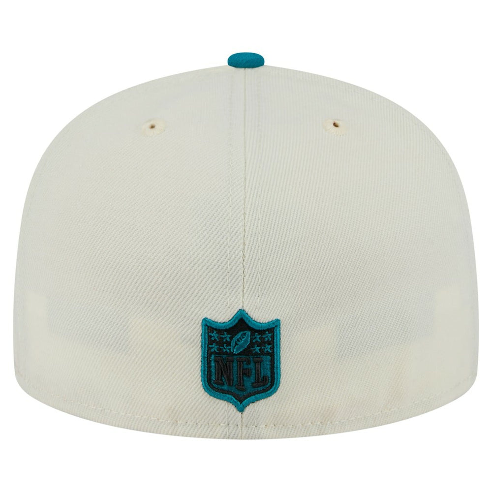 Jacksonville Jaguars New Era Main 59FIFTY Fitted Hat - Cream/Teal - NFL