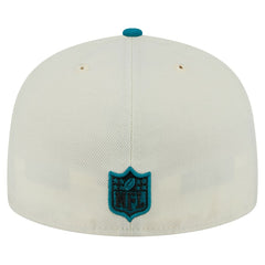 Jacksonville Jaguars New Era Main 59FIFTY Fitted Hat - Cream/Teal - NFL