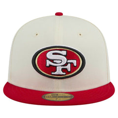 San Francisco 49ers New Era Main 59FIFTY Fitted Hat - Cream/Scarlet - NFL