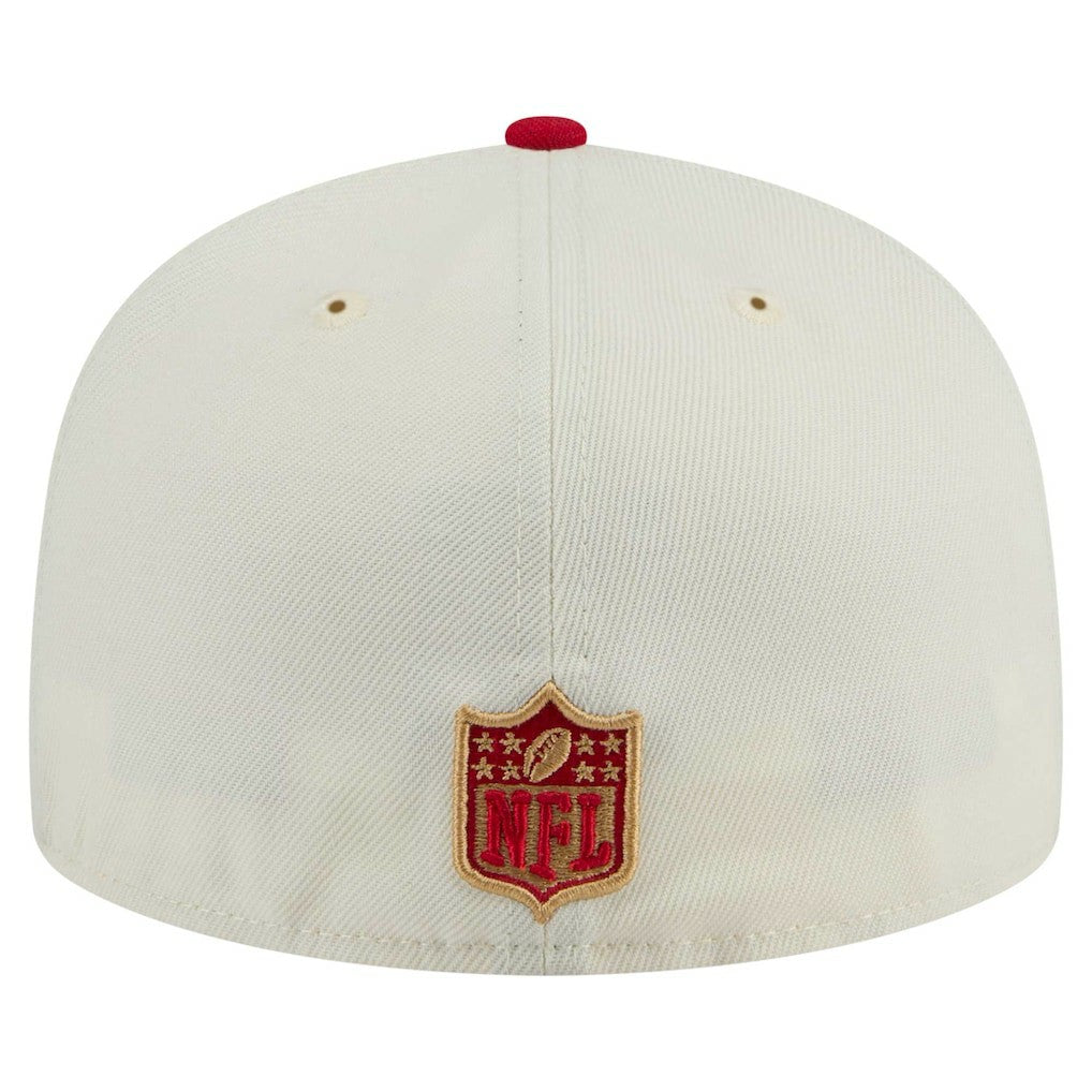 San Francisco 49ers New Era Main 59FIFTY Fitted Hat - Cream/Scarlet - NFL
