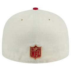 San Francisco 49ers New Era Main 59FIFTY Fitted Hat - Cream/Scarlet - NFL