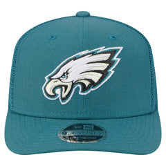 Philadelphia Eagles New Era Main Trucker 9SEVENTY Stretch-Snap Hat - Midnight Green - NFL