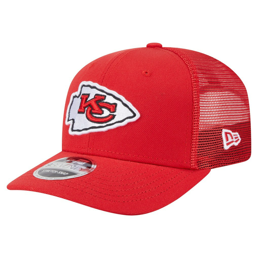 Kansas City Chiefs New Era Main Trucker 9SEVENTY Stretch-Snap Hat - Red - NFL