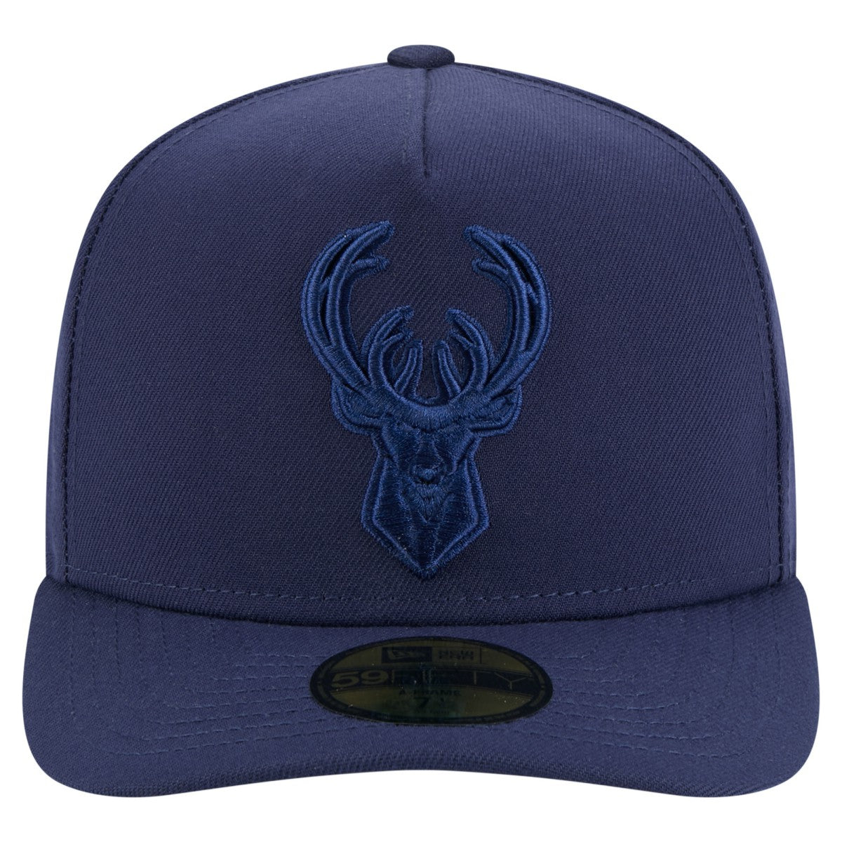 New Era Milwaukee Bucks Colorpack A-Frame Pinch Front 59FIFTY Fitted Hat Navy