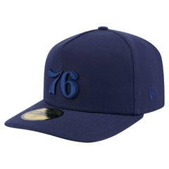 New Era Philadelphia 76ers Colorpack A-Frame Pinch Front 59FIFTY Fitted Hat Navy