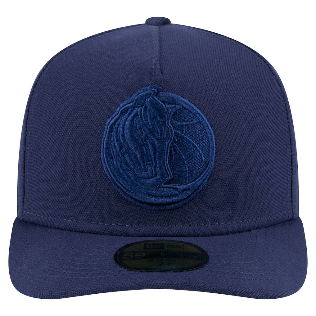 New Era Dallas Mavericks Colorpack A-Frame Pinch Front 59FIFTY Fitted Hat Navy