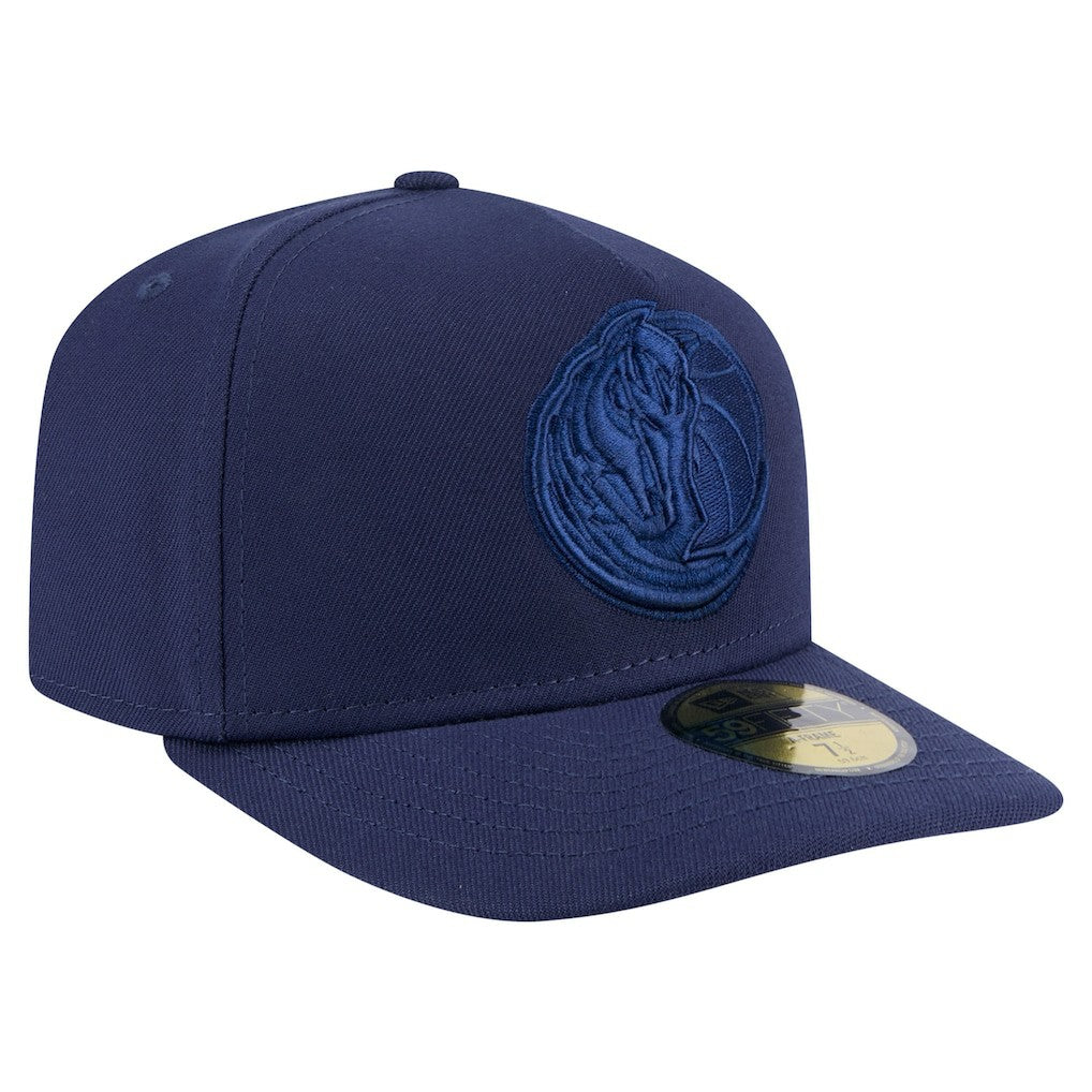 New Era Dallas Mavericks Colorpack A-Frame Pinch Front 59FIFTY Fitted Hat Navy
