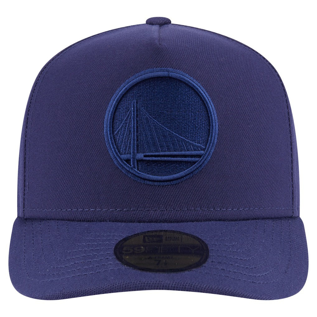 New Era Golden State Warriors Colorpack A-Frame Pinch Front 59FIFTY Fitted Hat Navy