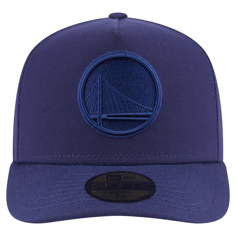 New Era Golden State Warriors Colorpack A-Frame Pinch Front 59FIFTY Fitted Hat Navy