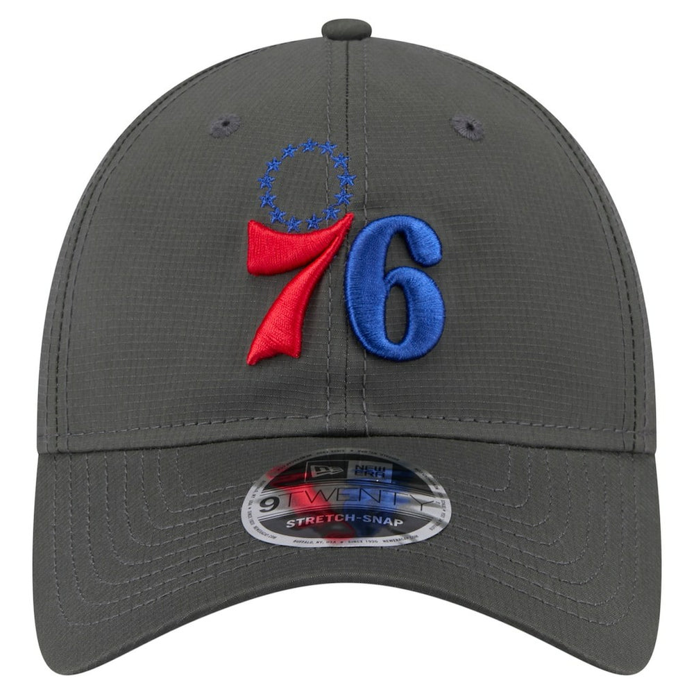 New Era Philadelphia 76ers Active Ripstop 9TWENTY Adjustable Hat Charcoal