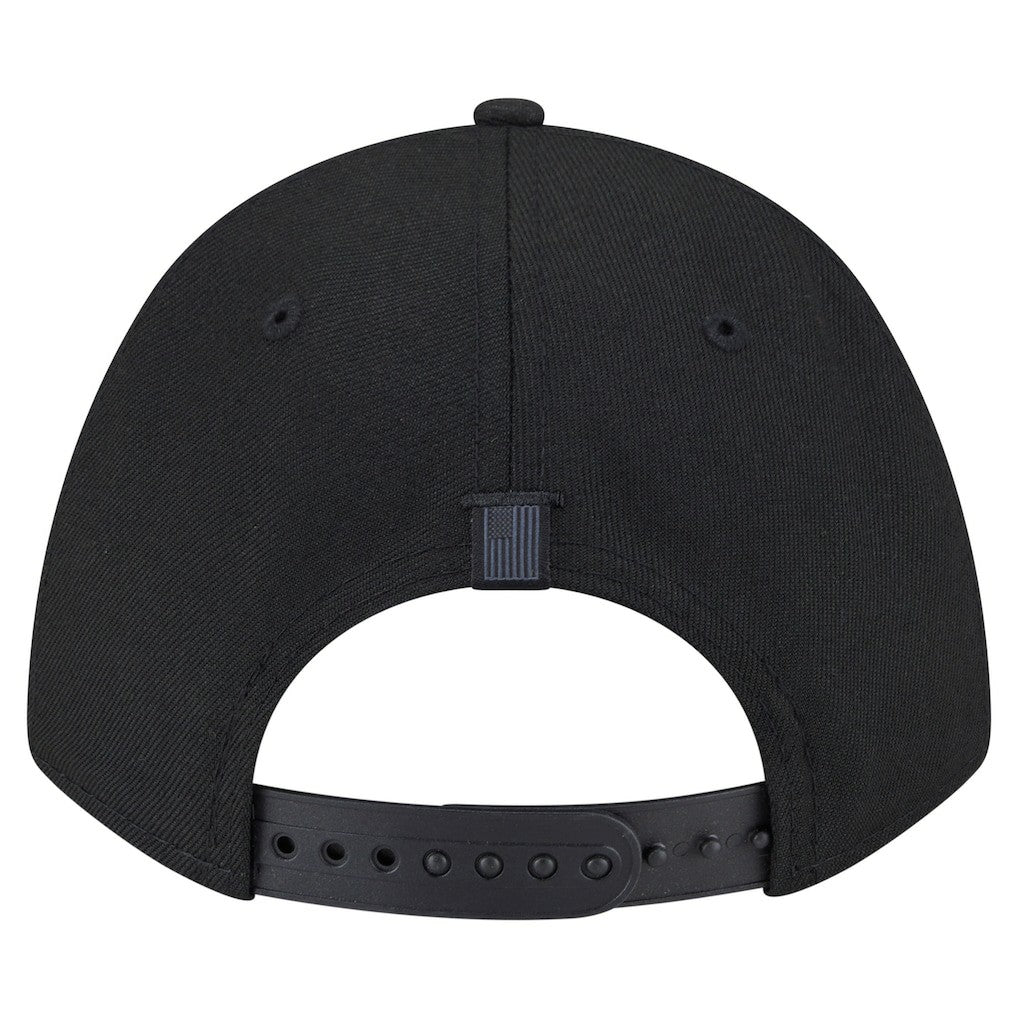 New Era Philadelphia 76ers Game Day Flag A-Frame 9FORTY Adjustable Hat Black