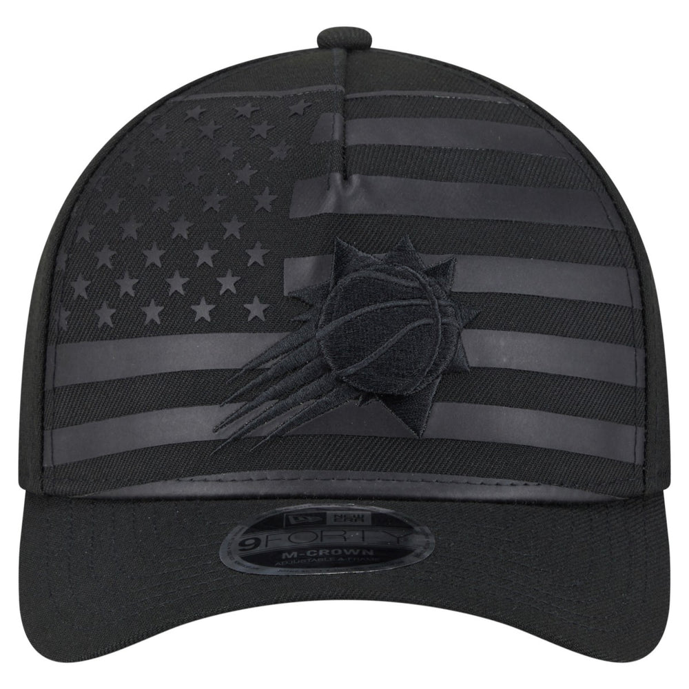 New Era Phoenix Suns Game Day Flag A-Frame 9FORTY Adjustable Hat Black